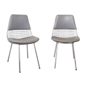 Paire de chaises filaires