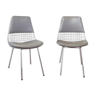 Paire de chaises filaires