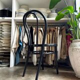 Bistro chair in black bent beech and cane