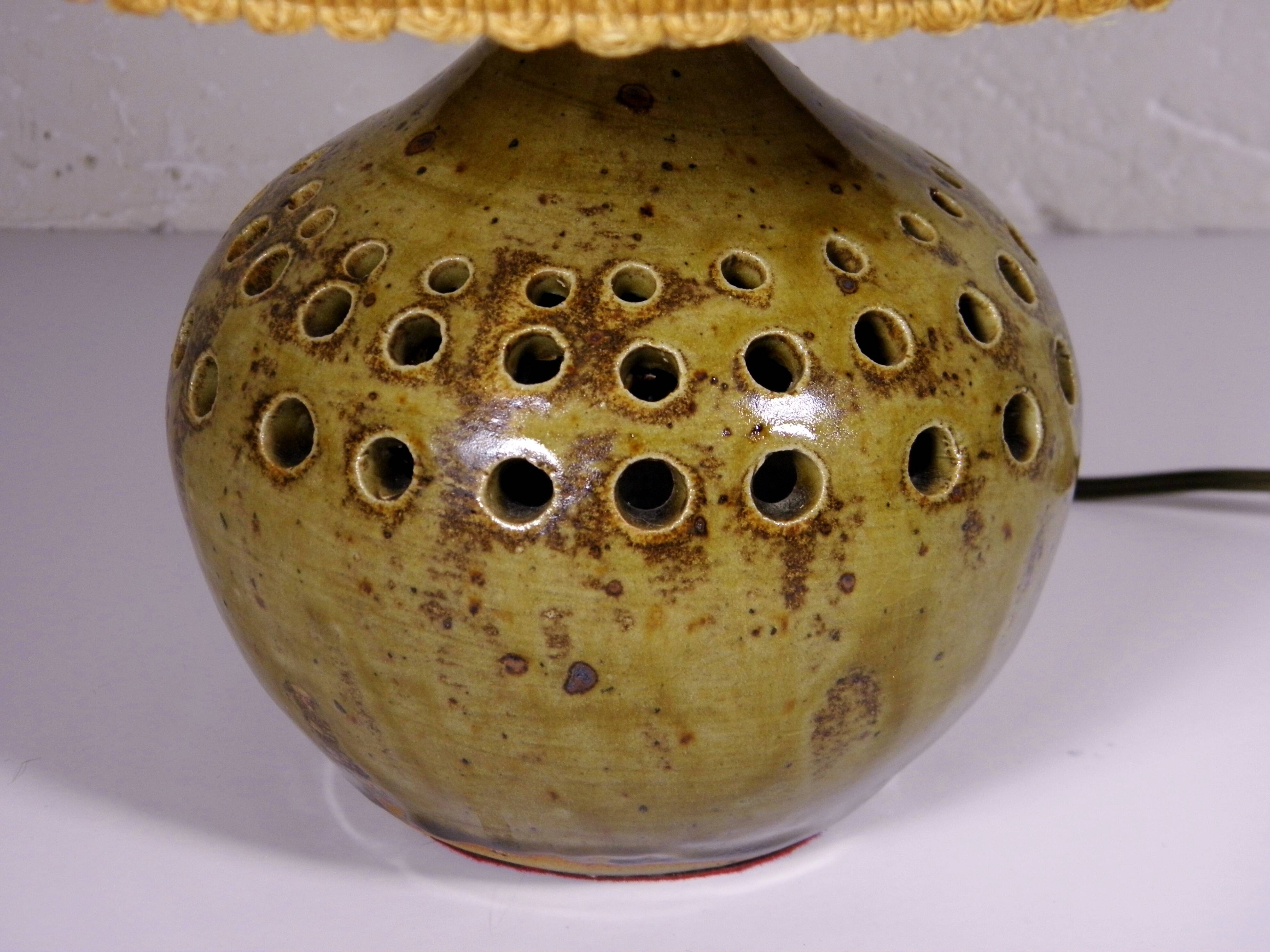Lampe en gres années 70