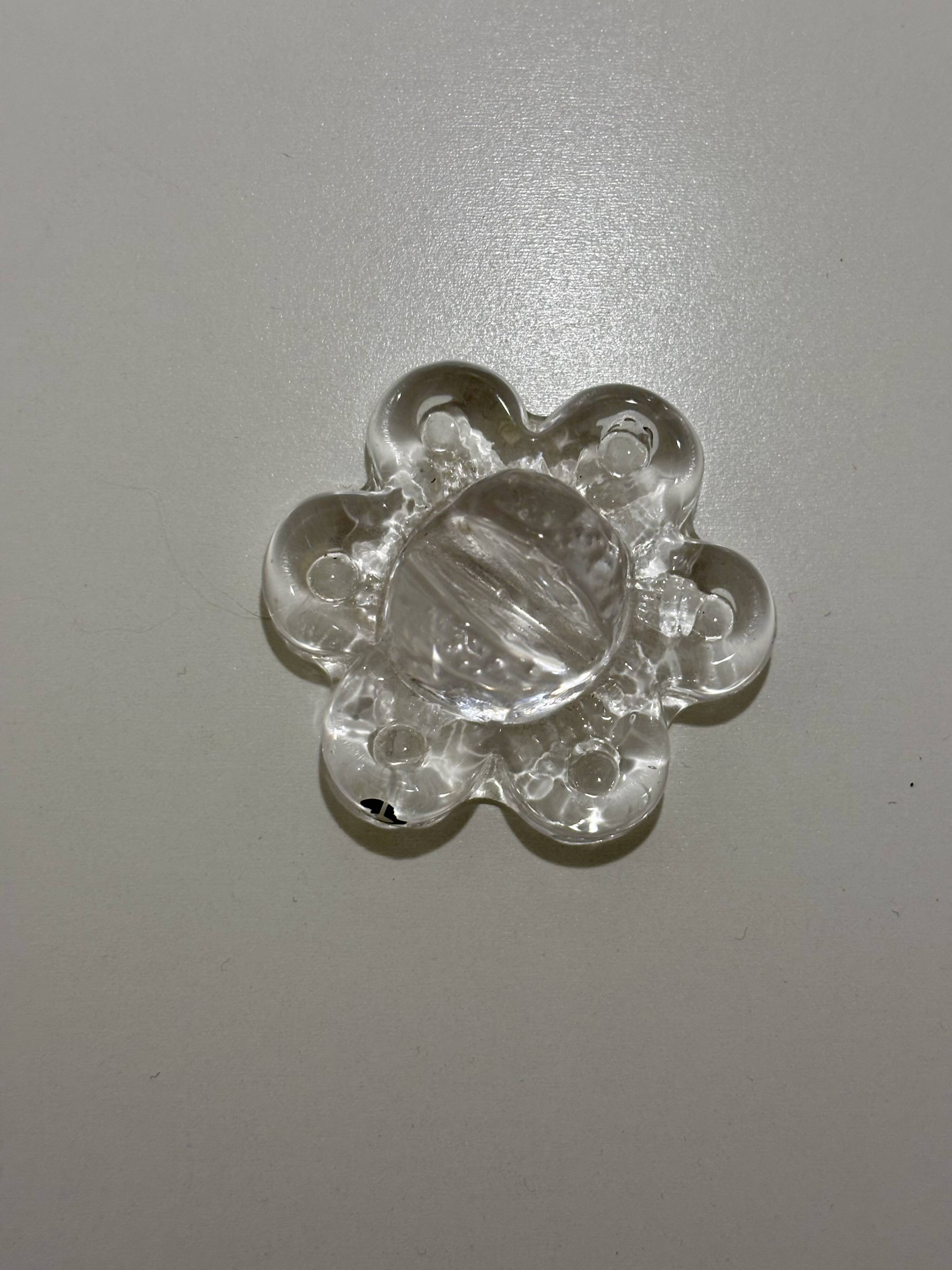 4 Clear Glass Knife Rests - Pukkeberg - Sweden - 1970