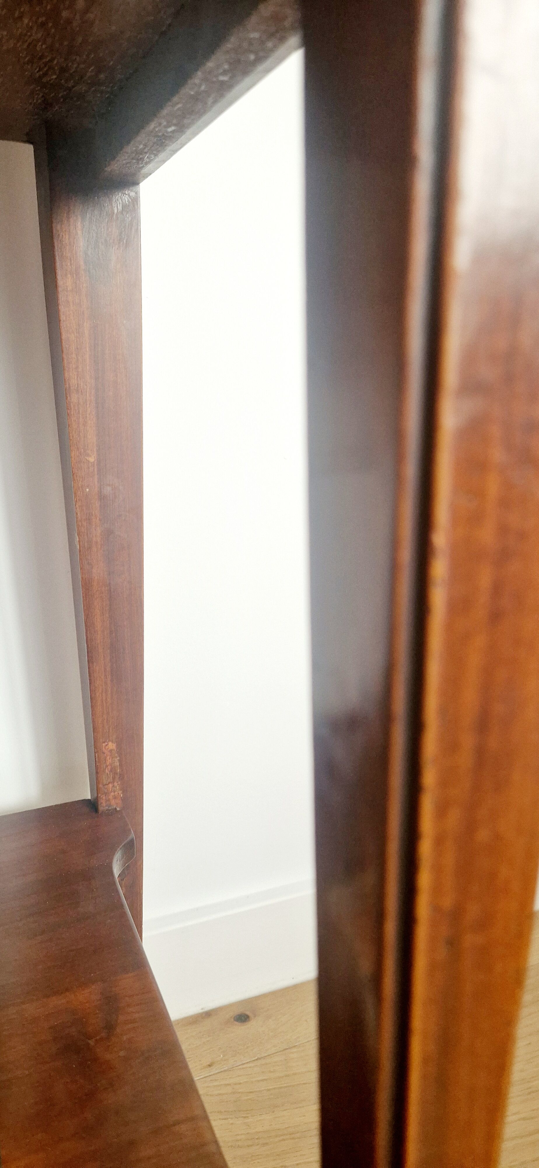 Console trolley style Directoire in mahogany