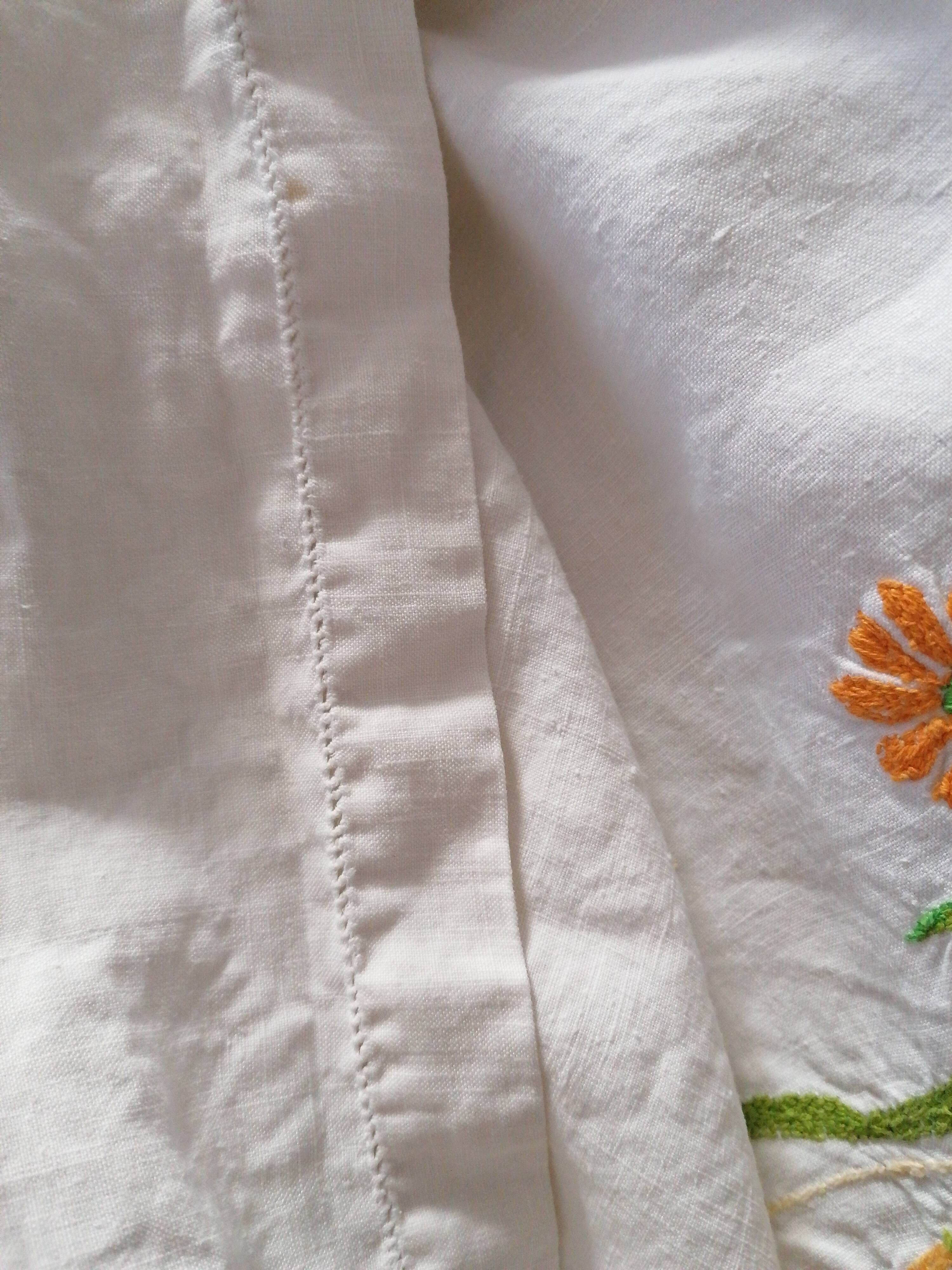 Old embroidered tablecloth