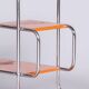 Bauhaus Chrome-Plated Steel and Lacquered Wood Shelf, 1930s