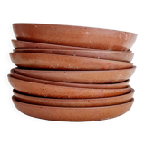 Set of 9 stoneware dessert plates