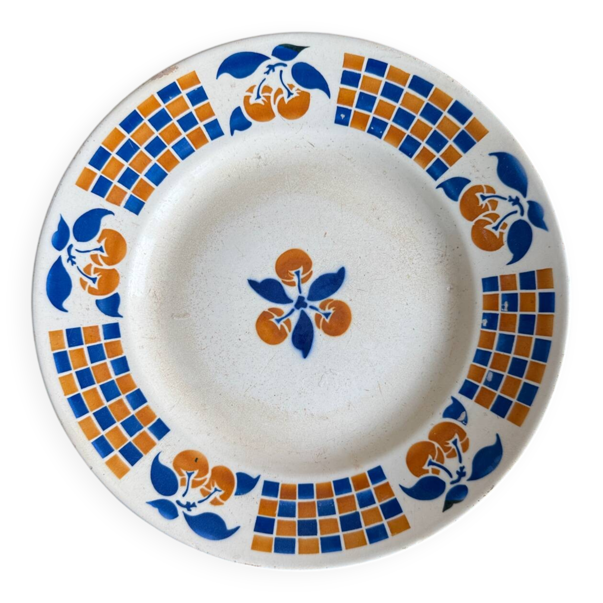 Plat rond creux terre de fer