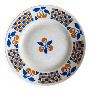 Plat rond creux terre de fer