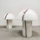 Paire de lampes de table champignon vintage