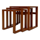 1970s vintage Danish mid-century teak nesting coffee side tables – set of 3
