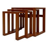Tables d'appoint en teck danois vintage des années 1970 – ensemble de 3