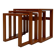 1970s vintage Danish mid-century teak nesting coffee side tables – set of 3