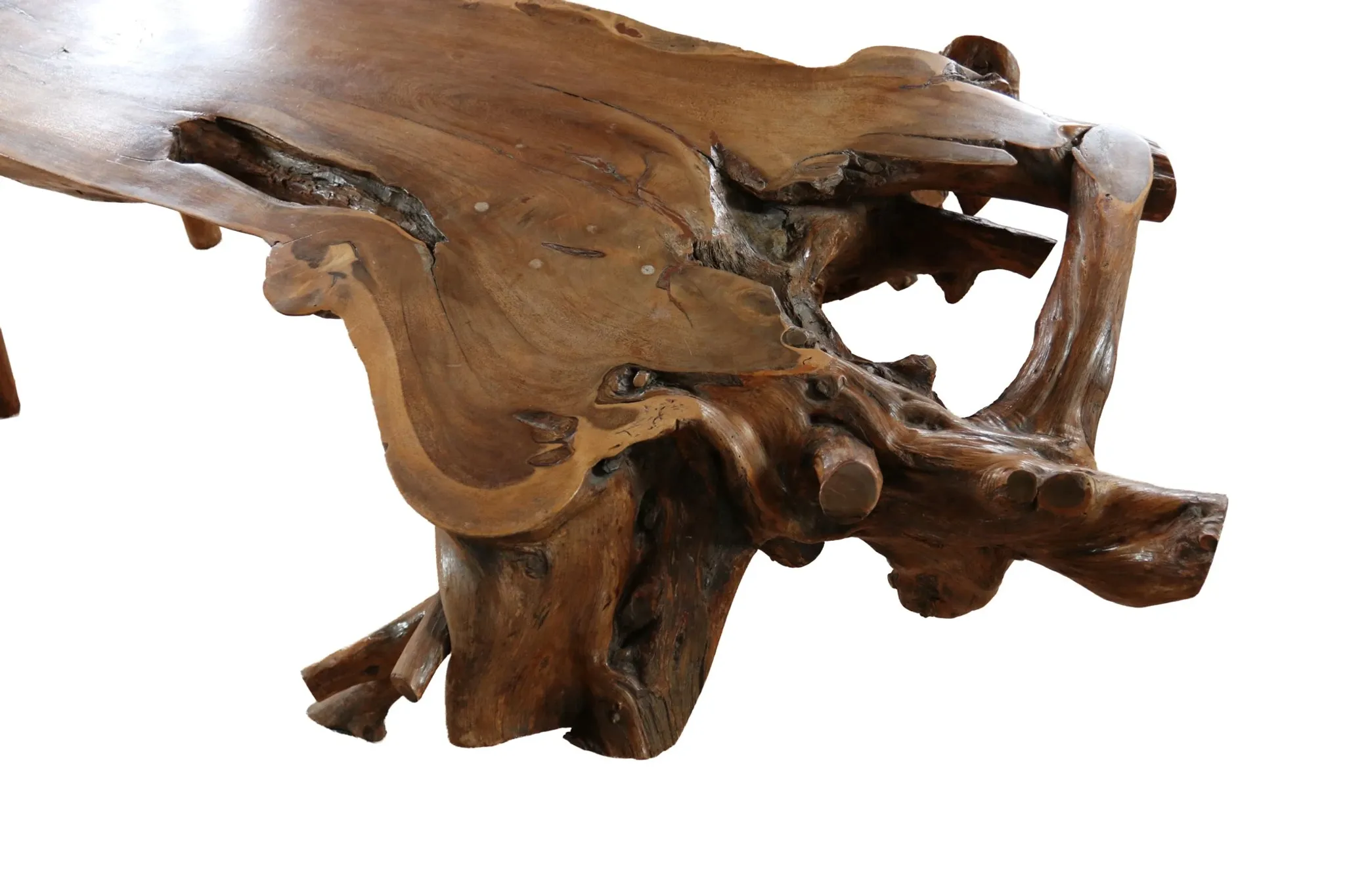 Large sculptural root wood coffee table – circa 1970