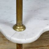 Antique wash stand in brass and marble, circa 1880