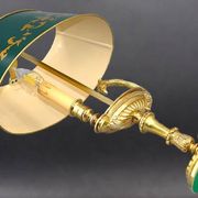 Bronze Gilt Bouillotte Lamp in Directoire Style "Lucien Gau"