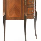 Transition style half-moon chest of drawers