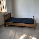 Brutalist Aranjou elm bed