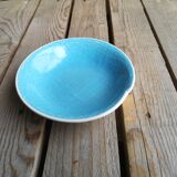 Blue Saucer in Faience from Salins Collection Deauville