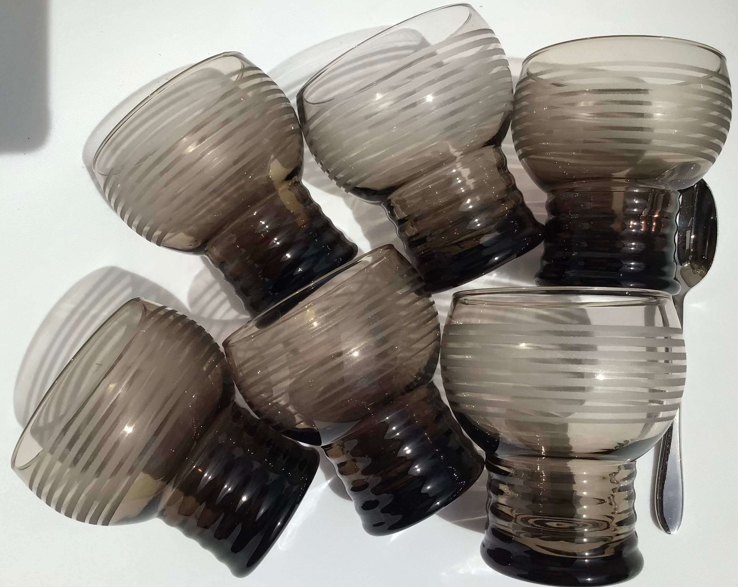 Set of 6 art deco water glasses