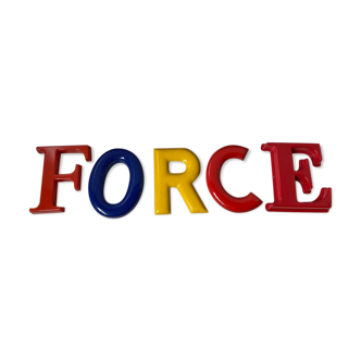 Big letters to hang f o r c e
