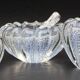 Set of 3 Blue Ercole Barovier "Bullicante" Murano Glass Vase for Barovier &