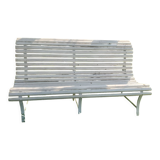 Outdoor slatted bench