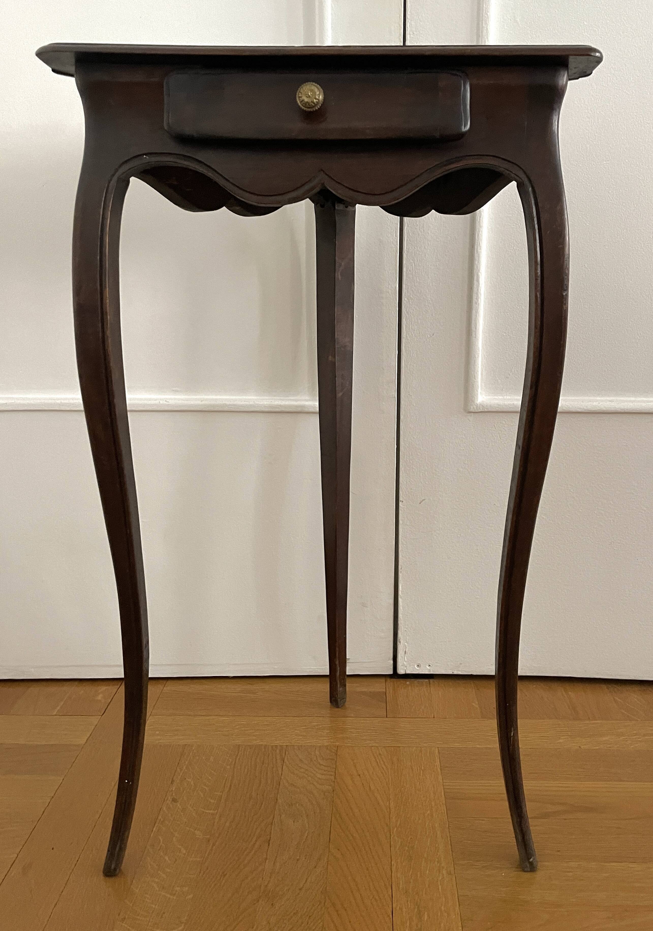 19th century walnut corner tripod table