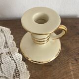 Charming cream and gold thumb candle holder, 1950s