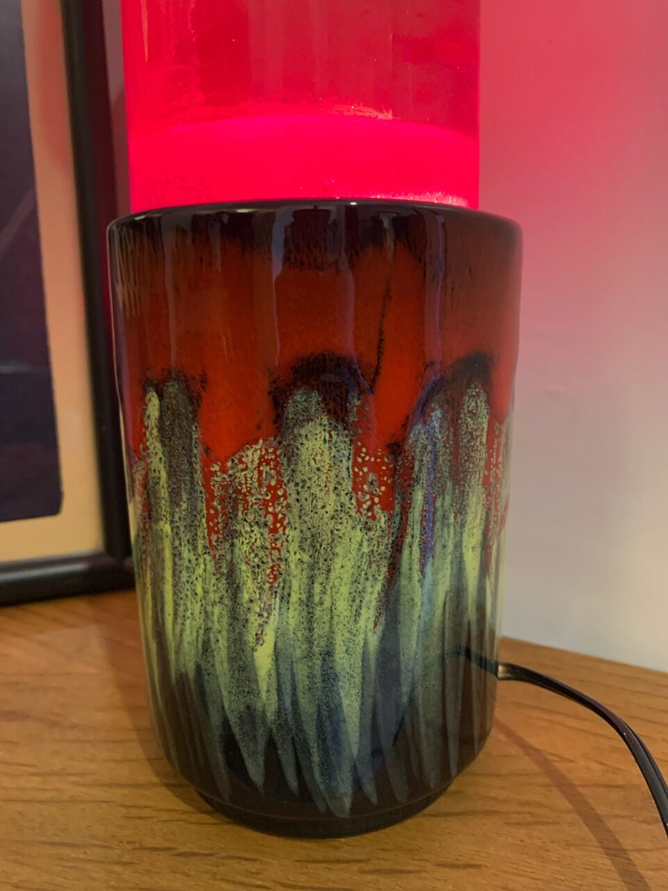 Vintage Vallauris ceramic lava lamp