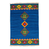 Scandinavian style vintage flat weave/kilim rug. 243 (254) x 164 cm = 96 (1