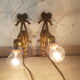 Pair of bronze wall sconces