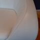 2-seater white leather sofa