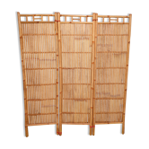 Vintage wicker rattan bamboo screen
