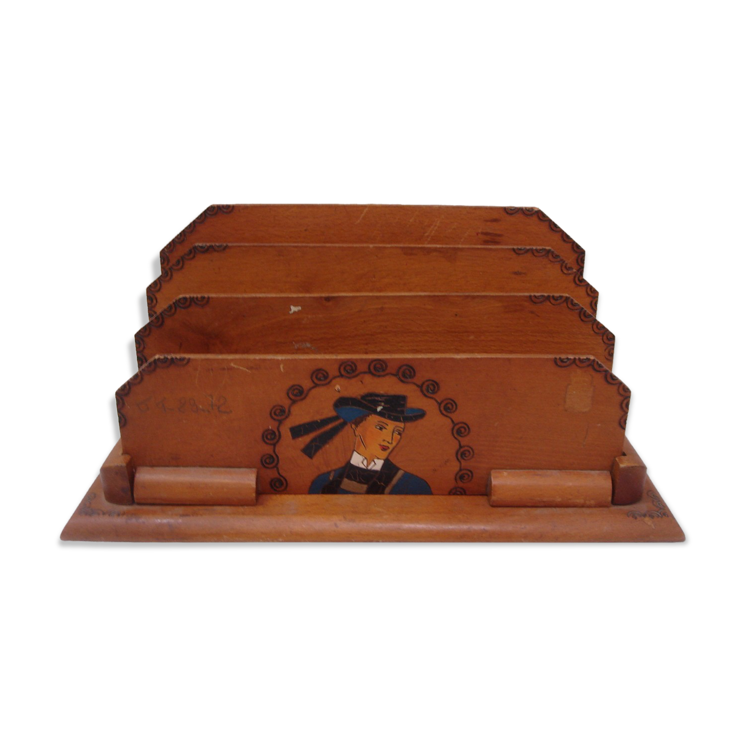 Porte courrier en bois breton de 1930