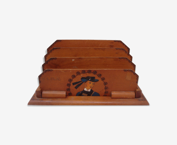 Porte courrier en bois breton de 1930