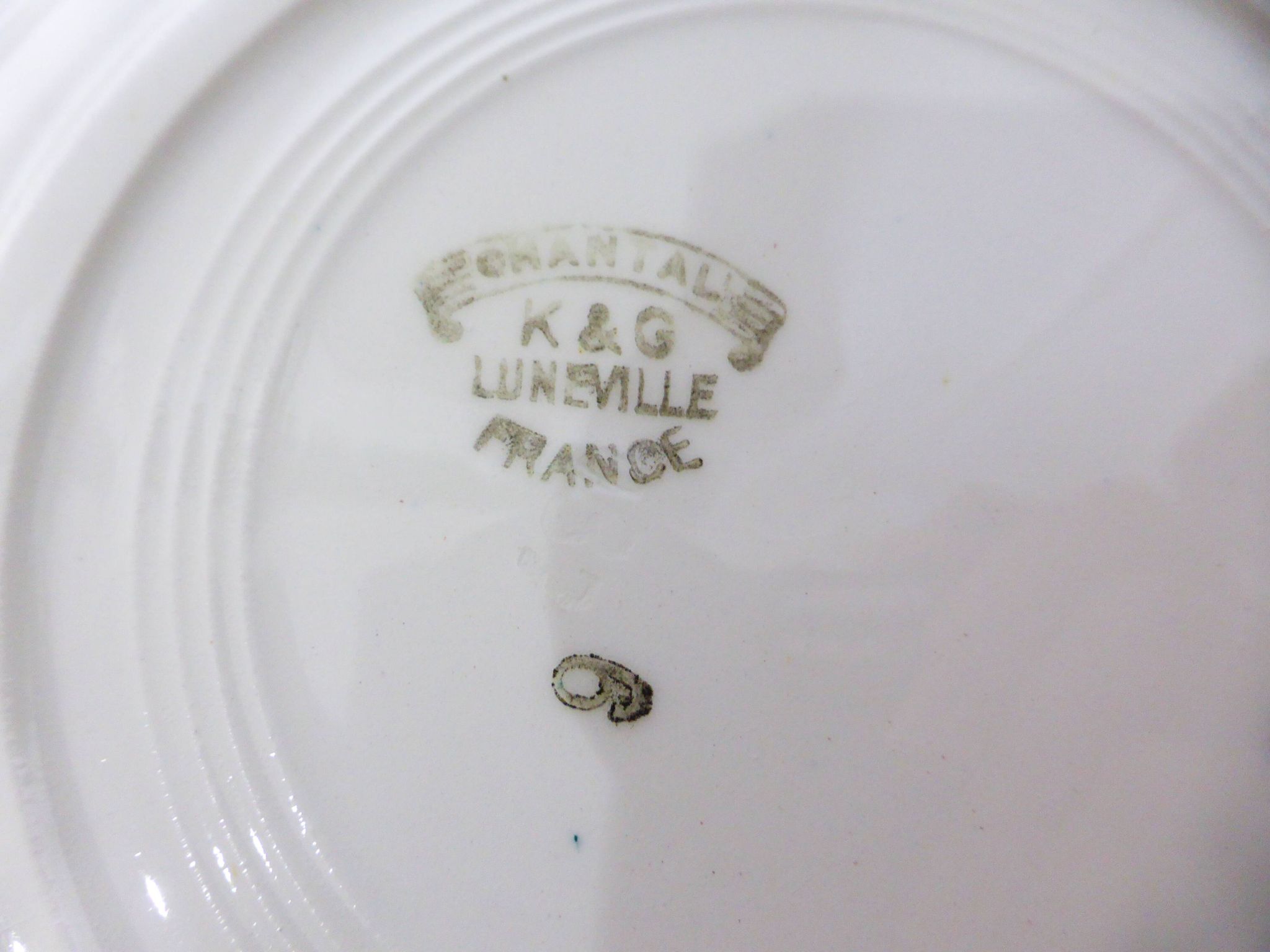 6 vintage soup plates from K&G Luneville, Chantal model