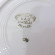 6 vintage soup plates from K&G Luneville, Chantal model