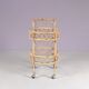 1950s bamboo trolley with two glass tops Italy
