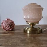 Clichy pink glass lamp
