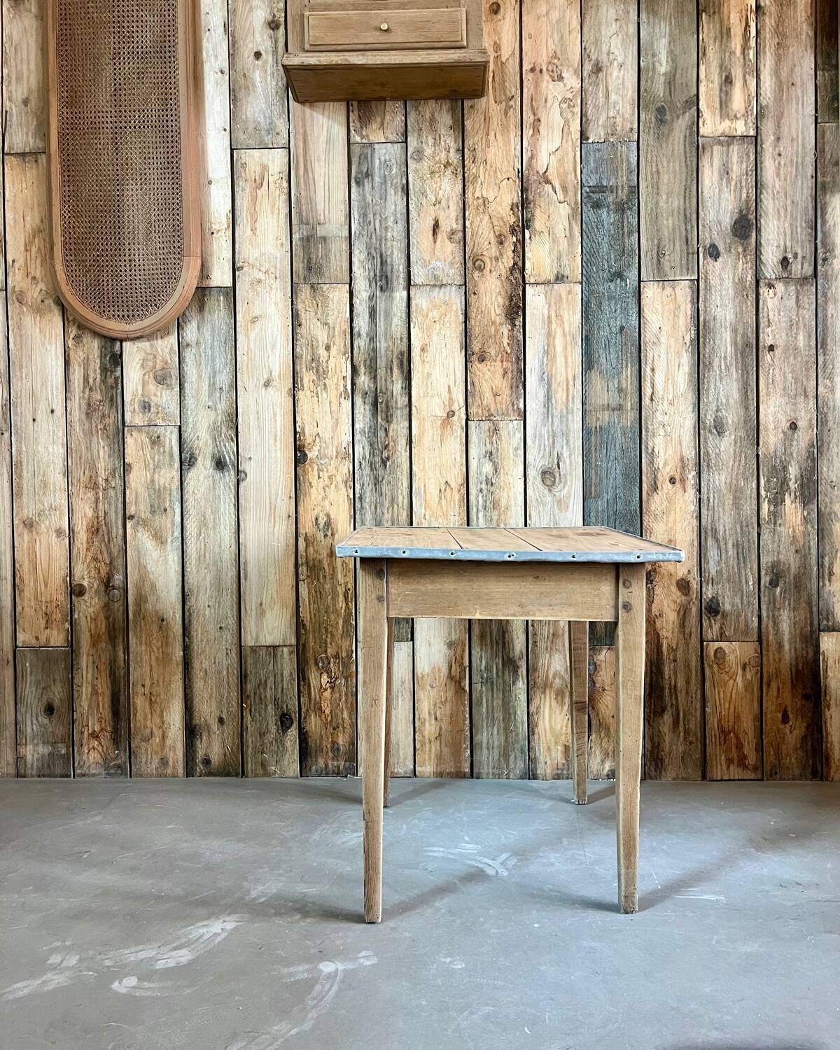 Wood and metal table