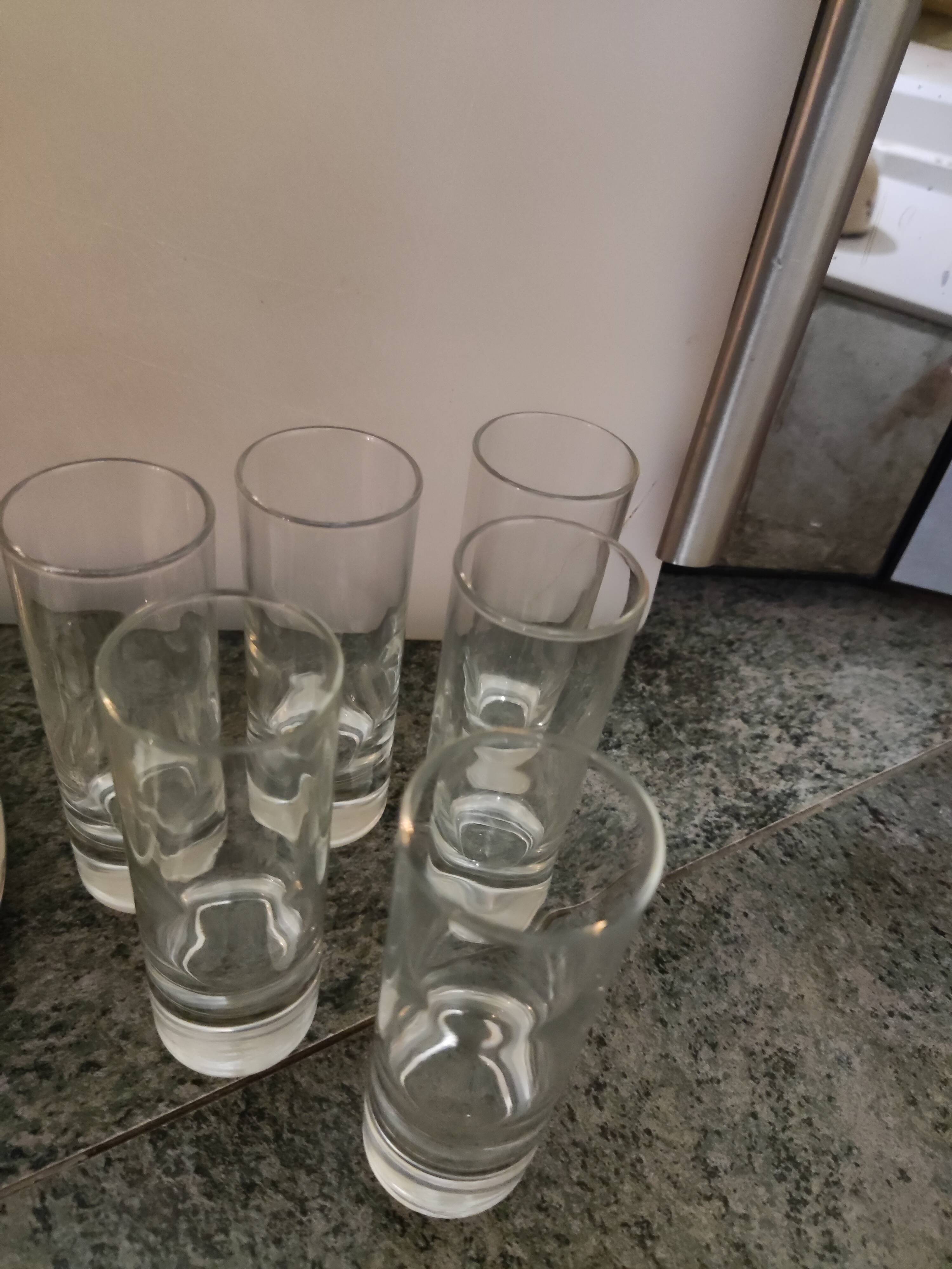 Vodka service with its metal stand