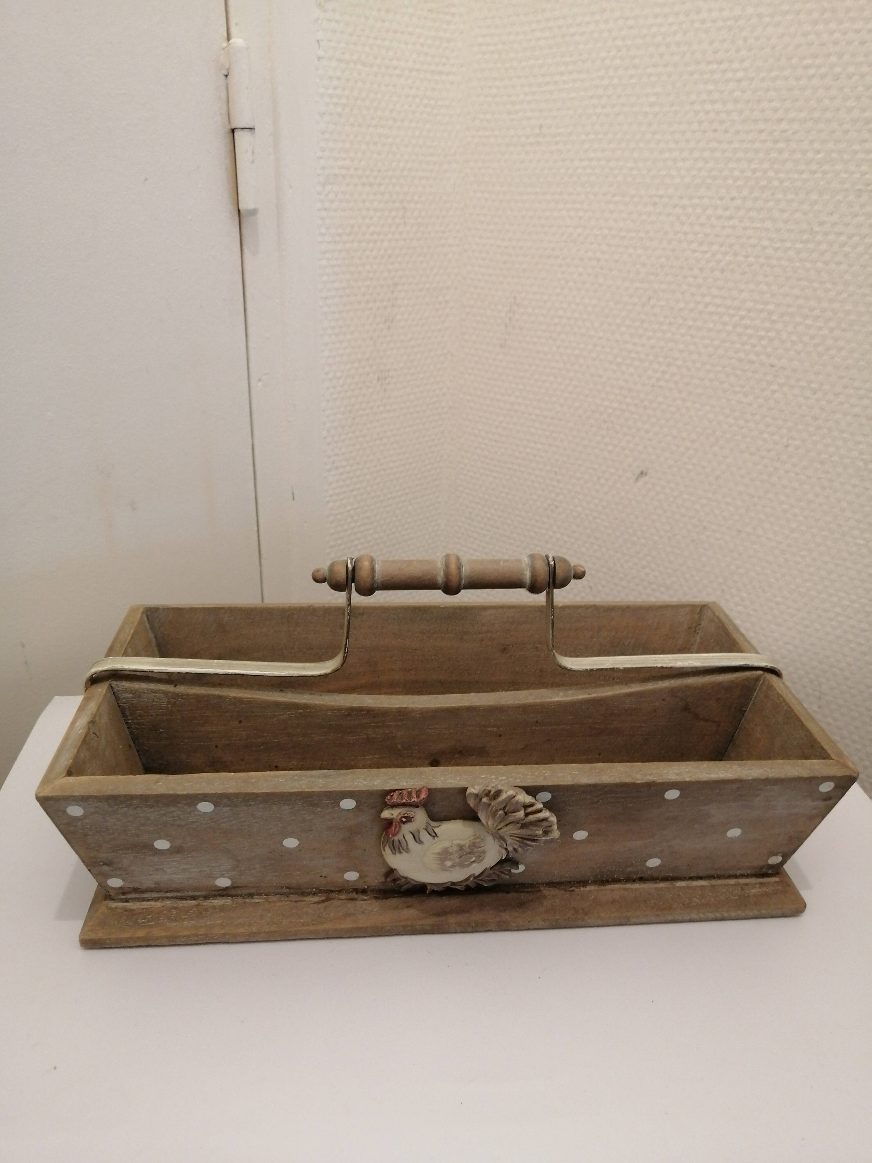 Panier a oeufs ou autres en bois vintage