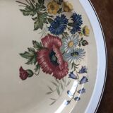 Plat creux rond ancien villeroy et boch mettlach décor floral 1584