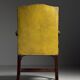 Green leather tufted office chair