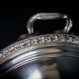 Silver-plated vegetable dish with matching tray – stamped