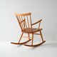 Scandinavian rocking chair 1950s/60s in beech and teak