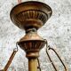 Hanging lamp Art Deco copper with glass beads