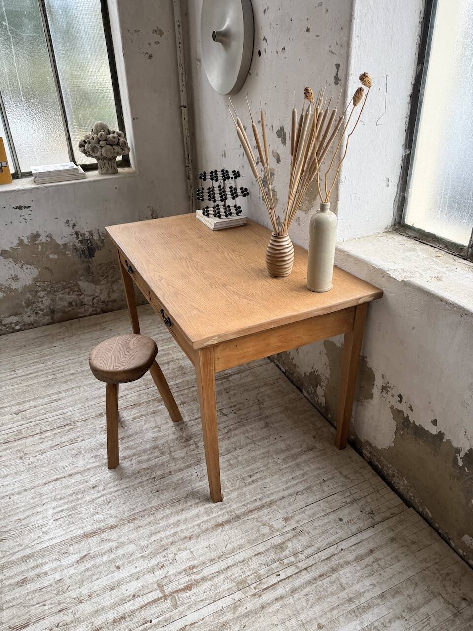 Oak veneer desk 1950