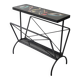 Vintage 1950s side table magazine rack ceramic & steel 50s 1950s music