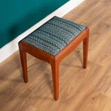 Tabouret de coiffeuse rétro en teck des années 1960