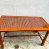Exotic glass and solid wood table in Thailand